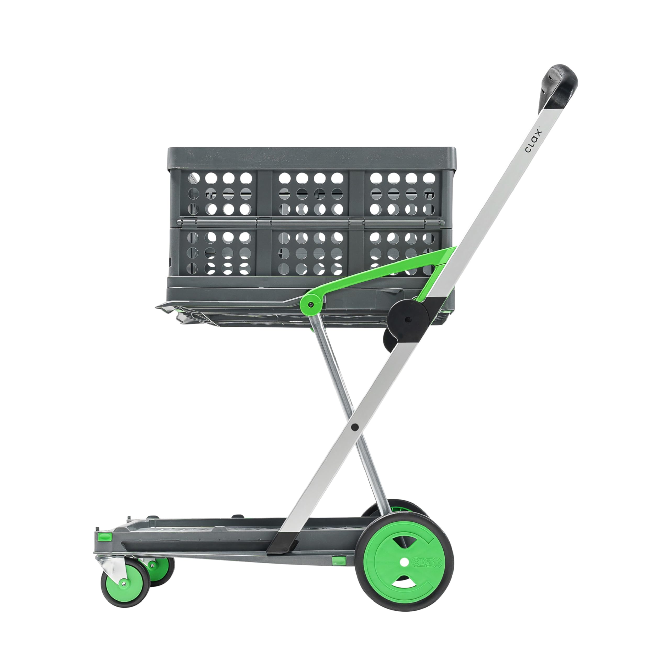CLAX® transport trolley | storage trolley | foldable | platform trolley | with folding crate