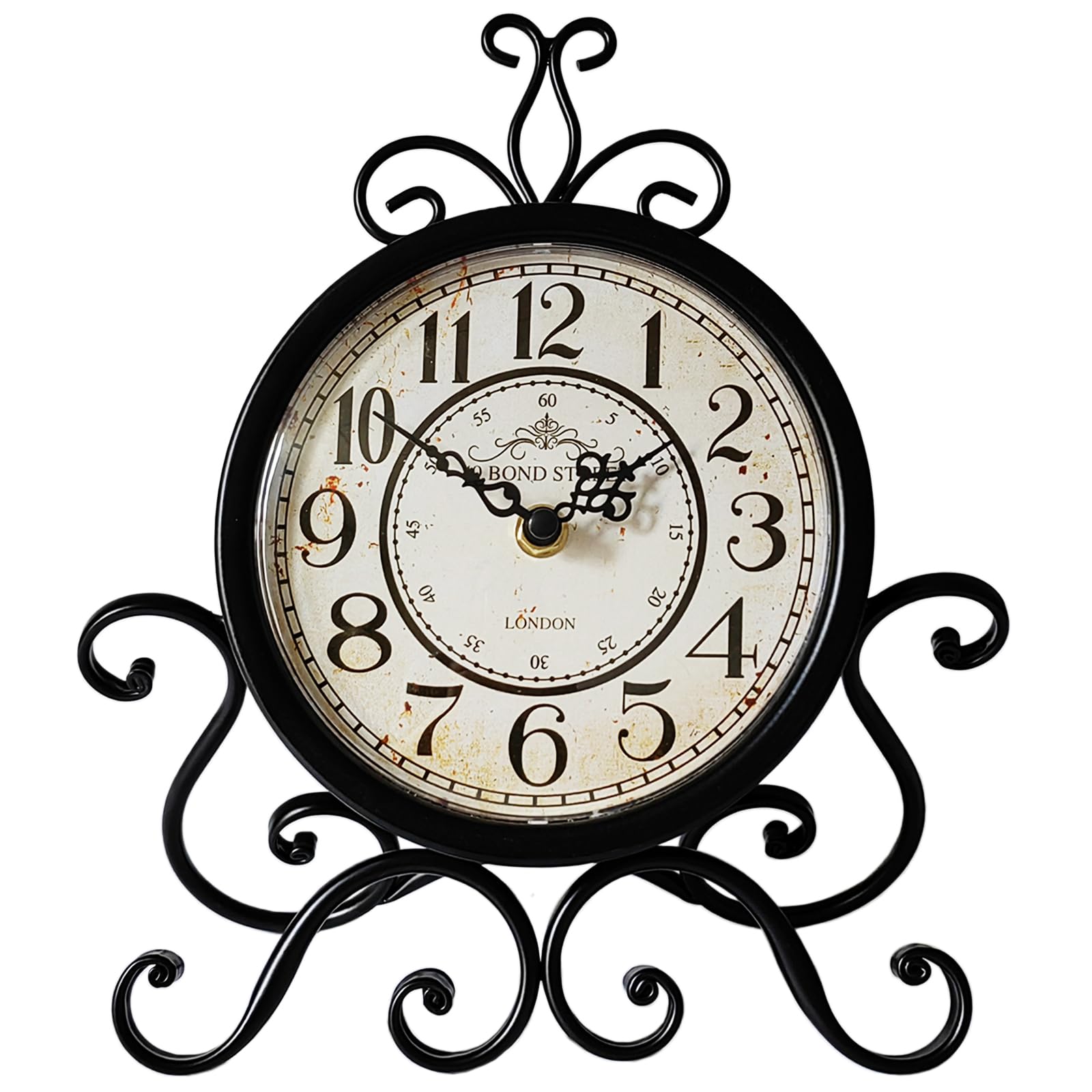 HZDHCLH Roman Table Clocks Silent Non Ticking Roman Retro Art Desk Clock for Living Room Bedroom Office（28 cm Height ）