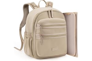 mommore Neoprene Diaper Bag Backpack Small Baby Bag Travel Mini Diaper Backpack for Newborn with Insulated Pockets, Stroller Straps