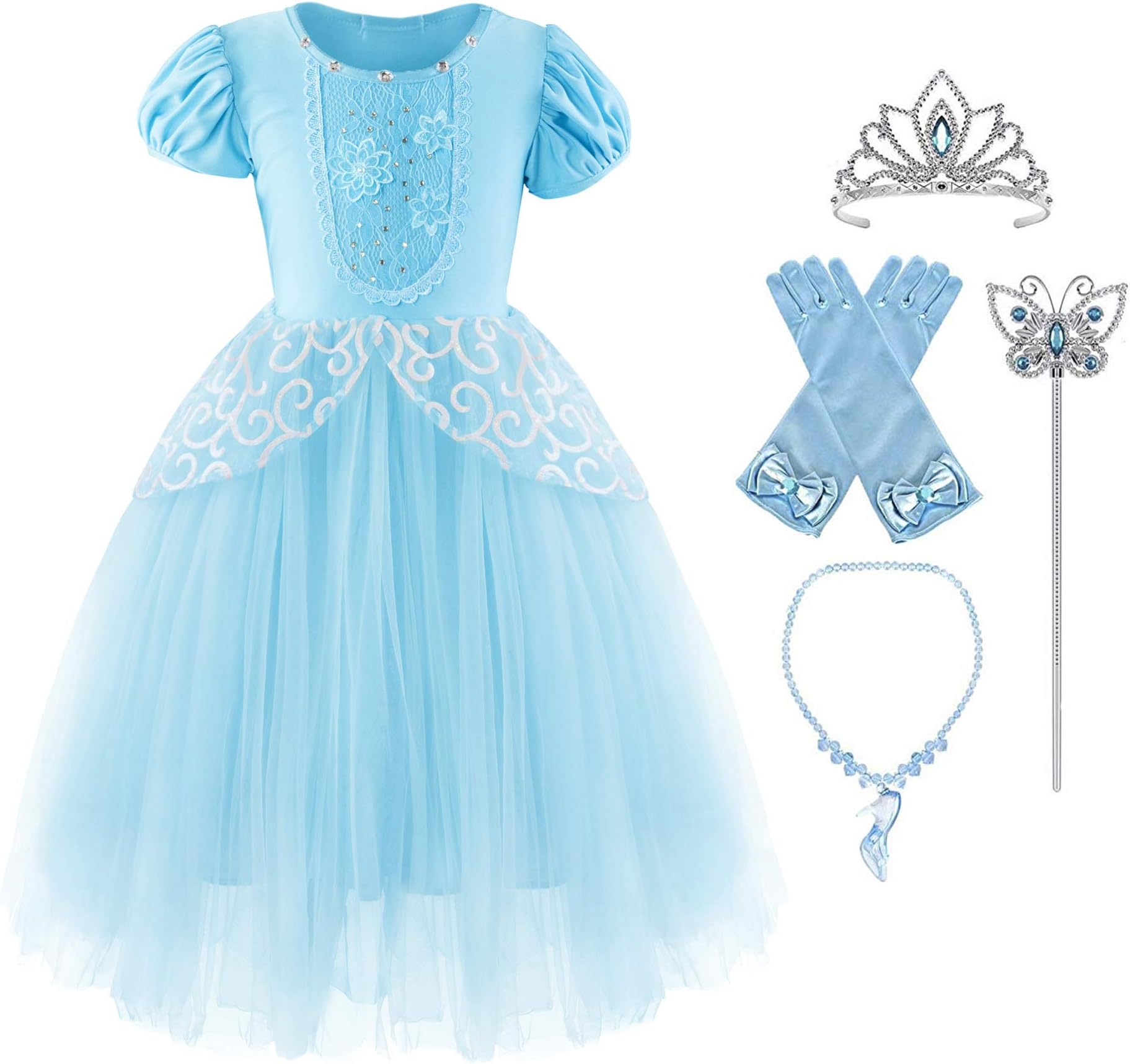 Girls Princess Costume Classic Deluxe Party Dress up