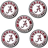 5Pcs Iron On Sew On Patch for Alabama Crimson Tide Embroidered Decoration Patches for Jeans Jacket Clothing Handbag Shoes Caps (2.4'')
