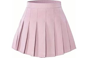 Joe Wenko Women's Girls High Waist School Uniform Pleated Skirt with Shorts, 2 Years - US XL