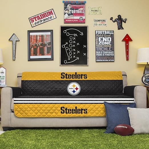 Amazon Com Nfl Pittsburgh Steelers Sofa Couch Reversible