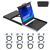 MT-VIKI KVM Rack Console w/19'' LCD Monitor, 8 Port