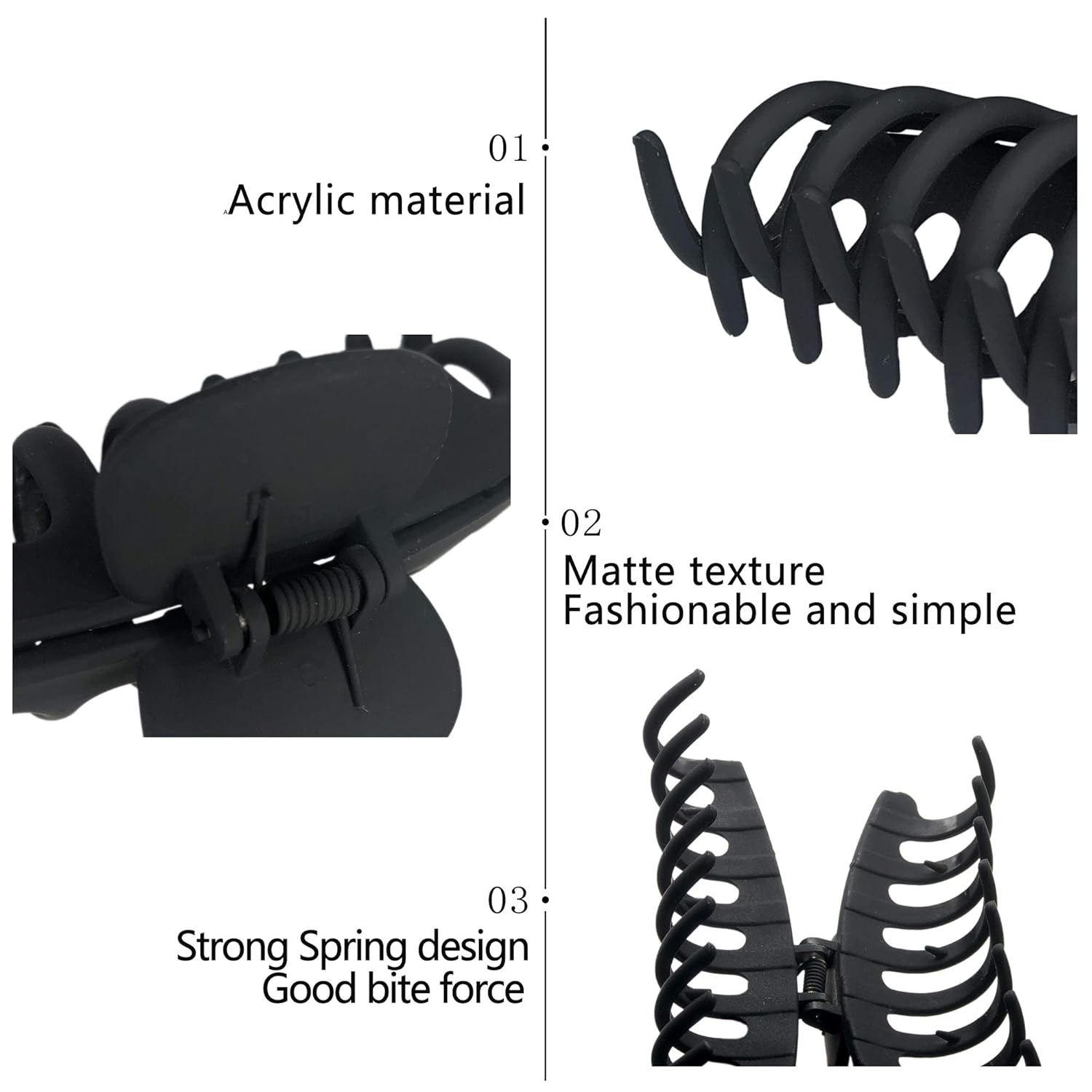 OWIIZI Large Hair Claw Clips for Women 4.3" Matte Leopard Jumbo Hair Clips Non-Slip Ponytail Barrette Strong Hold Claw Clips for Girls Long Thick Hair (4Packs) : Beauty