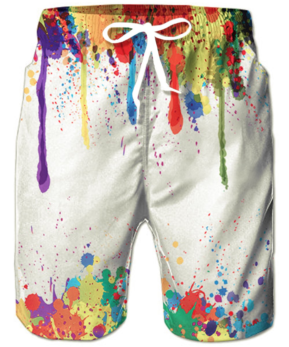 TUONROAD Herren Badeshorts Herren Badeshorts,Spray Painting Druck,Schnell Trockend Boardshorts |Badeshort| Bermuda Shorts |Schwimmhose |Badehosen |Schnelltrocknend |S-XL
