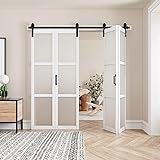 Paintable Bifold Barn Door, Fingerprint-Resistant 3