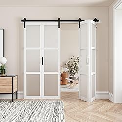Paintable Bifold Barn Door, Fingerprint-Resistant 3