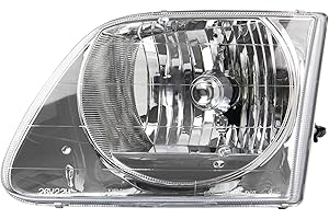 1A AUTO Left Headlight Assembly Drivers Side Compatible with 1997-2002 Ford Expedition 1997-2003 F-150 2004 F-150 Heritage 1997-1999 F-250 FO2502182