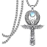 Sbzxbt Ankh Necklace 925 Sterling Silver Ankh Pendant Necklace Protection Egyptian Jewelry Gifts for Men Women