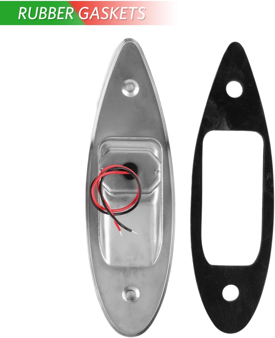 LEANINGTECH One Pair Marine Boat Yacht Light 12V Stainless Steel, Waterproof, LED Bow Navigation Lights Pontoons Sailing Signal Lights, Teardrop Bow Lights, Red and Green : Sports & Outdoors