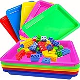 10 Pack Activity Plastic Art Tray,Colorful Arts and Crafts Organizer Tray,Multicolor Serving Organizer Tray for DIY Projects,Painting,Beads,Home,School