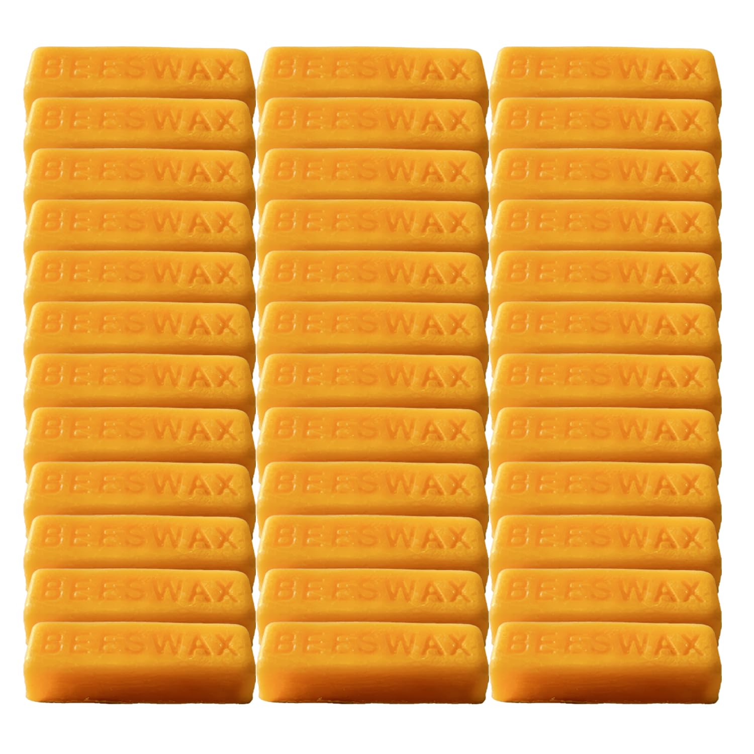 TooGet 36Pcs Yellow Beeswax Bars, Natural Beeswax Block Bees Wax Pure Bar Wax for Candle Making Furniture Polish DIY Crafts 40 OZ