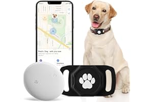 ZTOBNY Smart Pet Tracker for Collar - Dog Trackers Pet Location Tracker with Holder, No Monthly Fee, Anti-Lost Tracking Device for Pets,Bag Straps, Compatible with Google Android Only(Not for iOS),Black