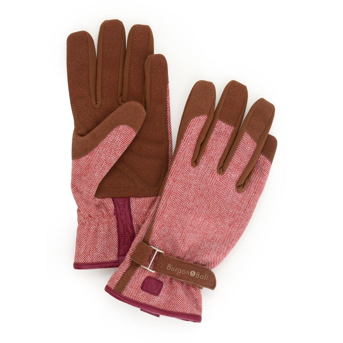 Burgon & Ball Love The Glove Ladies Gardening Gloves, Medium/Large, Tweed Red — image 1