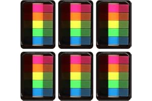 600 Pieces Sticky Index Tabs Page Flags, ALOTCHE Transparent Sticky Notes Book Sticky Tabs for Annotating Books, Neon Pop Up Index Tabs Self-Adhesive Page Marks for Classify File