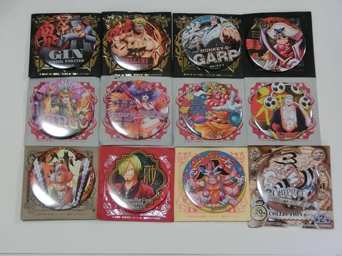 Amazon ワンピース 麦わらストア 輩缶バッジ サンジ バギー ボンクレー ギン ガープ 12点 アニメ 萌えグッズ 通販