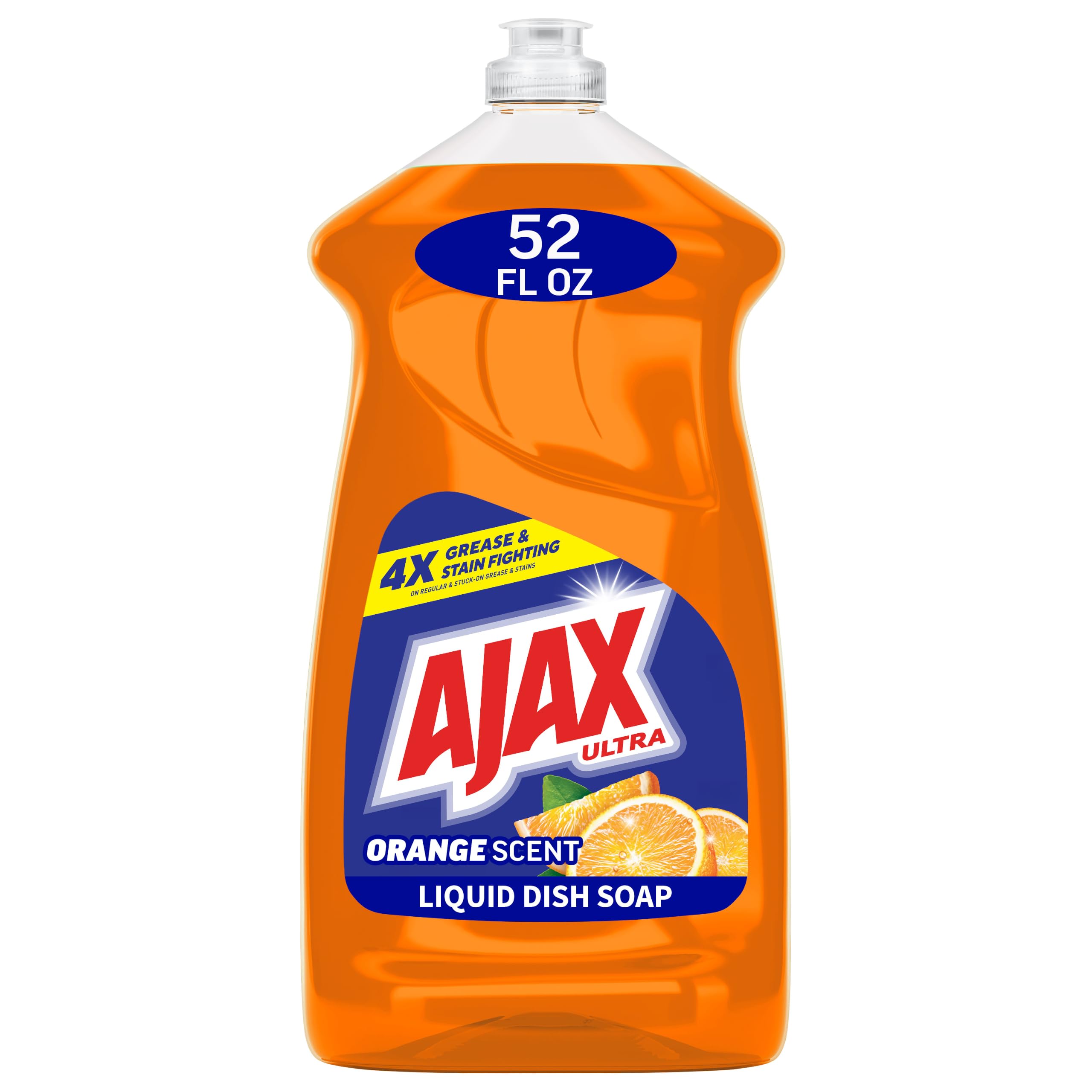 Ajax Ultra Liquid Dish Soap, Triple Action, Orange Scent, 52 fl oz