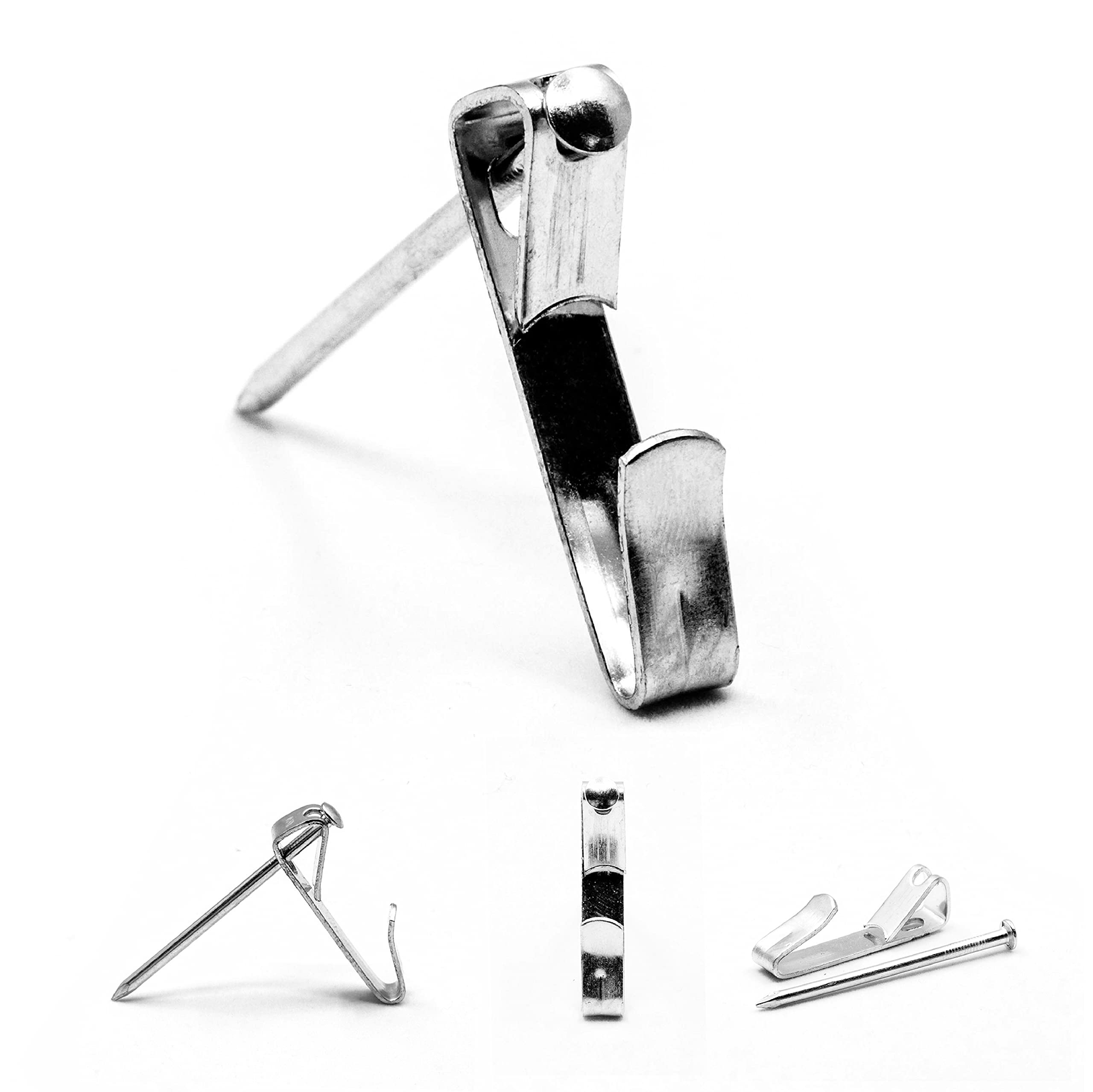 50 lb Picture Hanger Hooks with Nails - Heavy Picture Hangers 50 lbs (50 Pack)