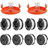 Viabrico 10 Pack AF-100 Replacement Spool Line for Black+Decker - 0.065" Weed Eater String Trimmer Line Spool, 30ft Autofeed 