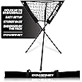 PowerNet Baseball Softball Portable Ball Caddy, Holds Bucket of Baseballs, Softballs, Tennis Balls, Use During Batting Practice Training and Drills