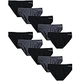 Van Heusen Mens Underwear Briefs - 10 Pack Quick Dry Low Rise Briefs No Fly Performance Underwear for Men Pack