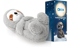 ianul Soothe Snuggle Sloth Breathing Stuffed Animal for Baby,Soothing Baby Toy for Sleep with Calming Music, Breathing Motion, Soft Plush Body, Baby Soother for Newborns, Portable & Machine Washable