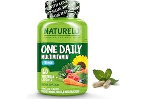NATURELO One Daily Multivitamin for Men - with Vitamins & Minerals + Organic Whole Foods - Supplement to Boost Energy, General Health - Non-GMO - 60 Capsules - 2 Month Supply