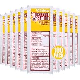 HOMESPHERE Individual Sunscreen Packets, Mini Sunscreen Bulk, Pack of 100 | Sunscreen Lotion, SPF30 Protection and PABA Free, Travel Size Sun Screen for Outdoors, Bundled with reclosable HOMESPHERE Bag