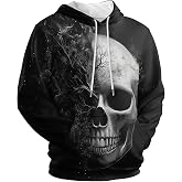 Amasnay Blue Flame Wolf Hoodies 3D Print Graphic Pullover Hooded Sweatshirt Hoodies with Big Pockets for Men Women
