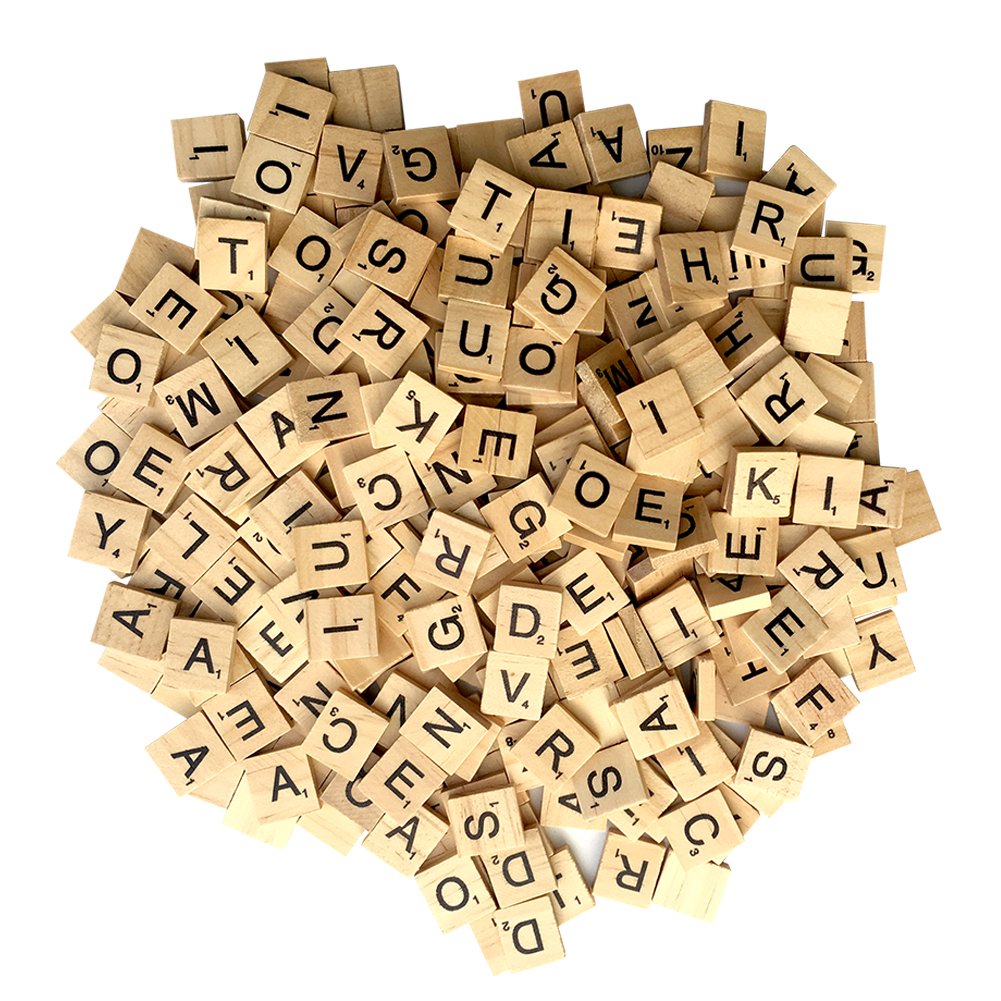 Download 300 Scrabble Tiles - NEW Scrabble Letters - Wood Pieces ...