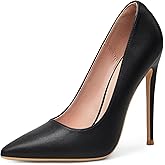 Elisabet Tang Women Pumps, Pointed Toe High Heel 4.7 inch/12cm Party Stiletto Heels Shoes Matte