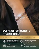 MagnetRX Women's Copper Bracelet Floral Cuff with 10 Magnets 3,500 Gs Adjustable view 3