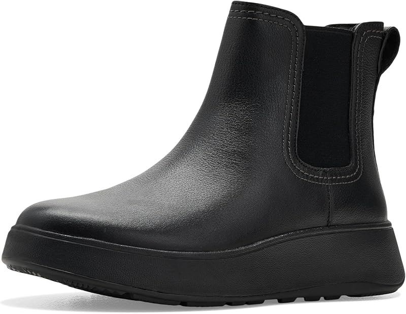 Stivaletti Chelsea da donna in pelle martellata con cuciture F-Mode, Nero, 36 EU — foto 1 di 7