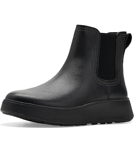Amazon.com | FitFlop F-Mode Leather Flatform Zip Ankle Boots All