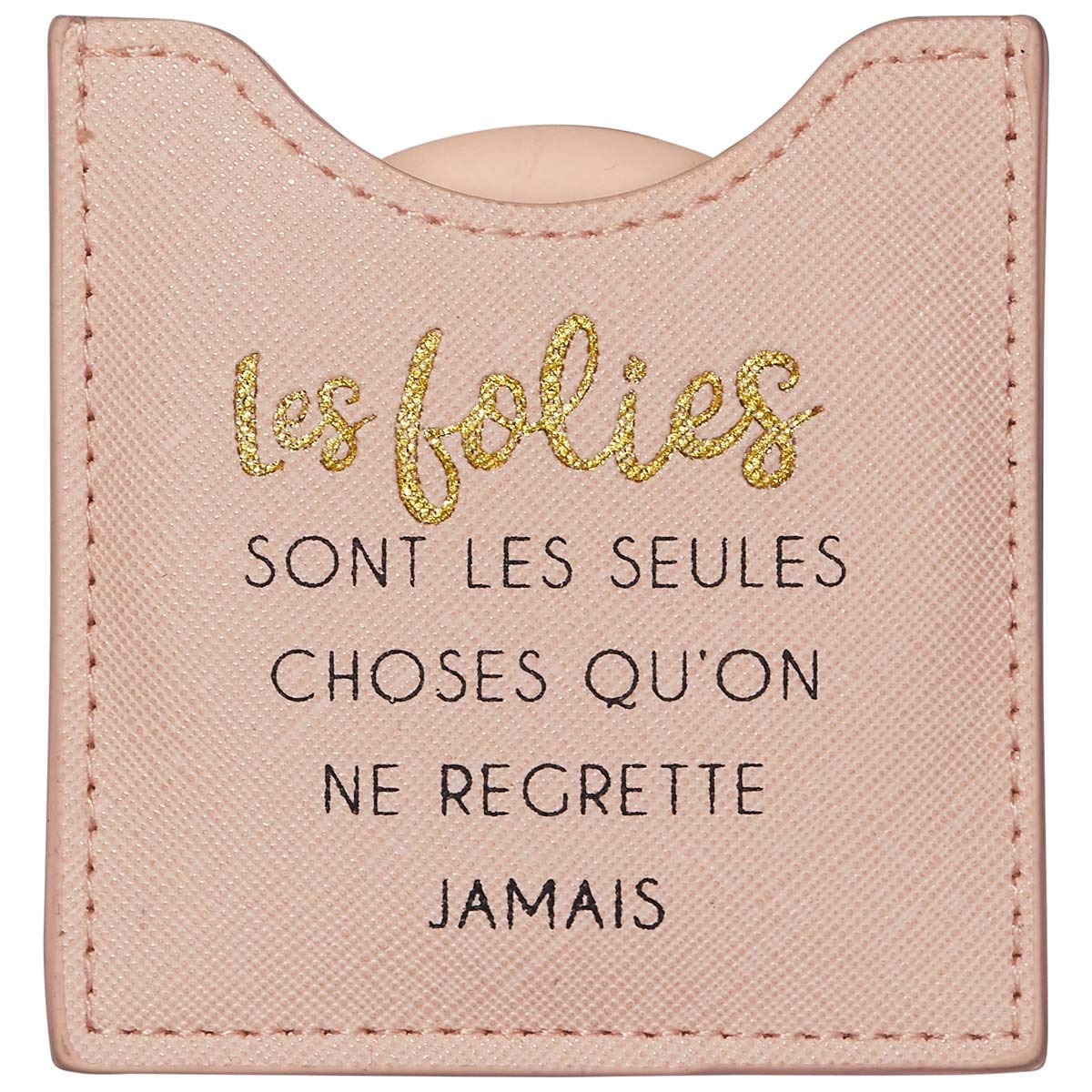 Draeger - Mirror The Folies Are - Round Pocket Mirror to Take Anywhere, Any Occasion - Dimensions 8.5 cm x 8 cm