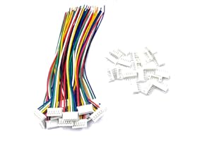 20 Sets Mini Micro JST PH 2.0mm Pitch 6-Pin Female Connector and Male Plug with 28AWG 150mm Wire Cable for LED Strips RC Toys