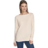 Nautica Womens Long Sleeve Cable Boatneck Sweater