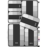 6 Set Compression Packing Cubes for Travel Essentials,Compressible Expandable Packing Cubes for Suitcase,OlarHike Luggage Organizer Bags for Travel,Handy Helper for Organizing Clothes(Black)