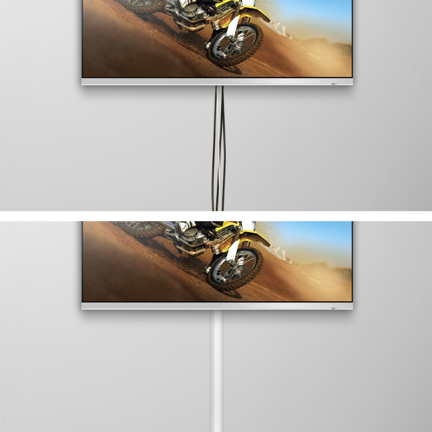 D-Line Cable Raceway On-Wall Cord Cover White | 39 Inch Medium Paintable Channel to Hide and Conceal Cords, Cables, or Wires | Cable Management | 1.18" (W) x 0.59" (H): Electronics