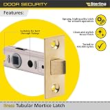 Sterling TML125 Brass Tubular Mortice Latch 65mm 2.5" Internal Door Lock view 2