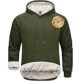 Cavva Men's Sherpa Hoodie Heavyweight Fleece Lined Thick Winter Thermal Athletic Sweatshirt with Kangaroo Pocket