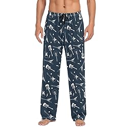 Ollabaky Men's Pajama Pants Guitar Pjs Bottoms with