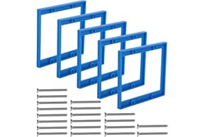 BOXOB 5pcs Double Gang Receptacle Outlet Box Extender, 1/4 Inch Outlet Socket Box Extender with 20 Screws Electrical Switches