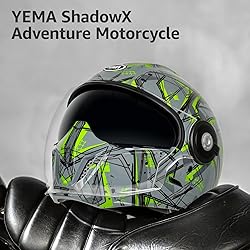 YEMA Convertible 3/4 Full Face Motorcycle Helmet