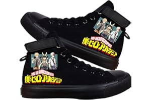DHSPKN Mha Canvas Shoes Anime Deku Sneakers Izuku Todoroki Cosplay High-Top Shoes