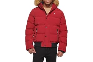 Tommy Hilfiger Men's Arctic Cloth Quilted Snorkel Bomber Jacket (Standard and Big & Tall)