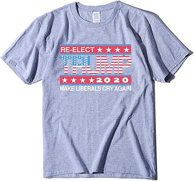 Amazon Guomao Trump 半袖トランプ選挙tシャツ米国大統領選挙tシャツlet Liberals Cry スポーツ アウトドア