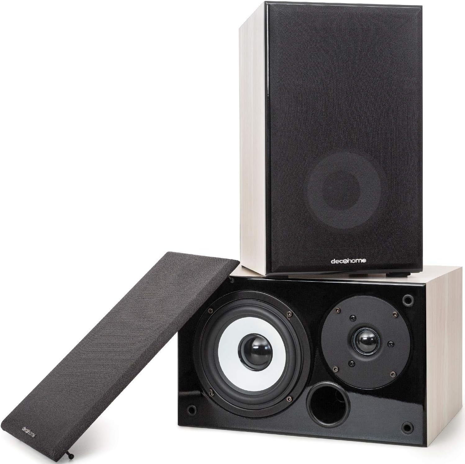 white bookshelf speakers
