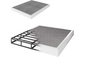 Gdduck 9 Inch Box Spring King,Metal King Size Box Only Basics Bed Base, Mattress Foundation,Black Sturdy Heavy Duty Structure with Cover,Noise Free,Easy Assembly